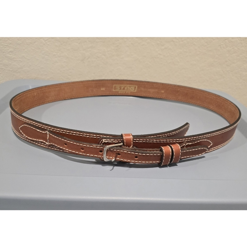 STAG Leather Ranger Belt Mens Tan Brown Size 44
